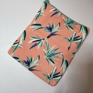 Rachel Pally Paradise foldable Clutch bag Coral Zipper Mint Teal FabFitFun NEW